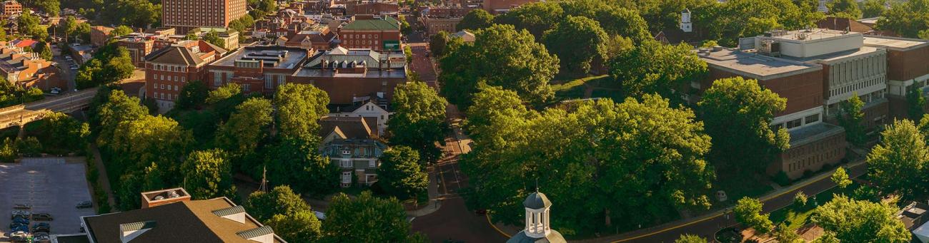 Overhead photo of Ohio University's Athens Campus