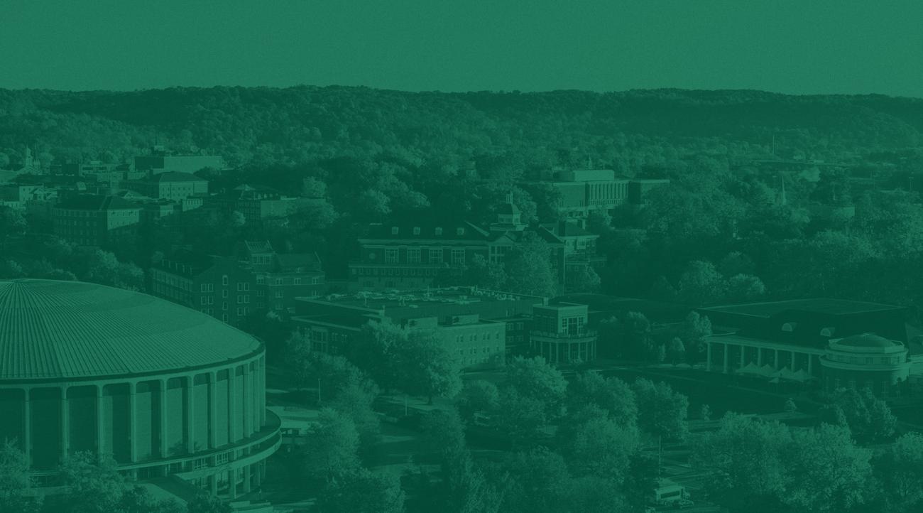 aerial photo of Ohio University's campus 