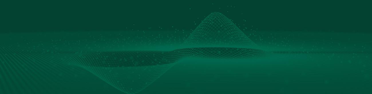 digital rendering of grid with particles floating around it