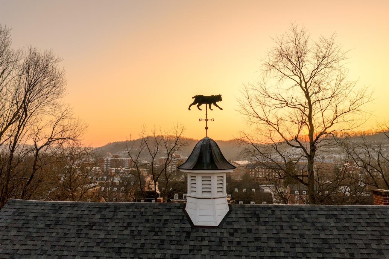view of sunrise in Athens Ohio