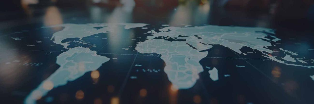 illustration of a flat global map