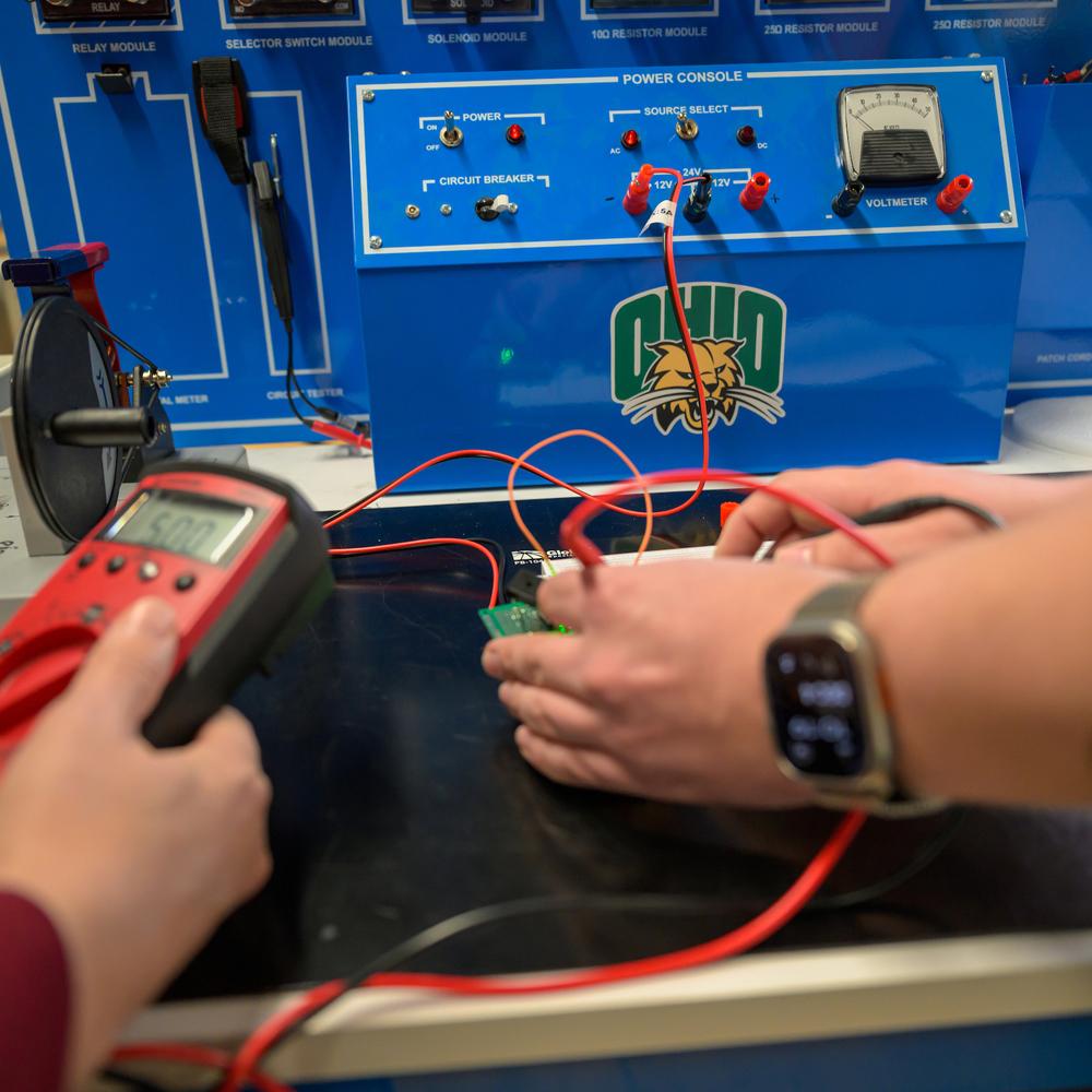 ohio students with a programmable controller