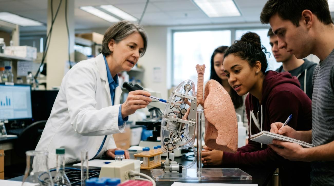 Faculty mentor in lab