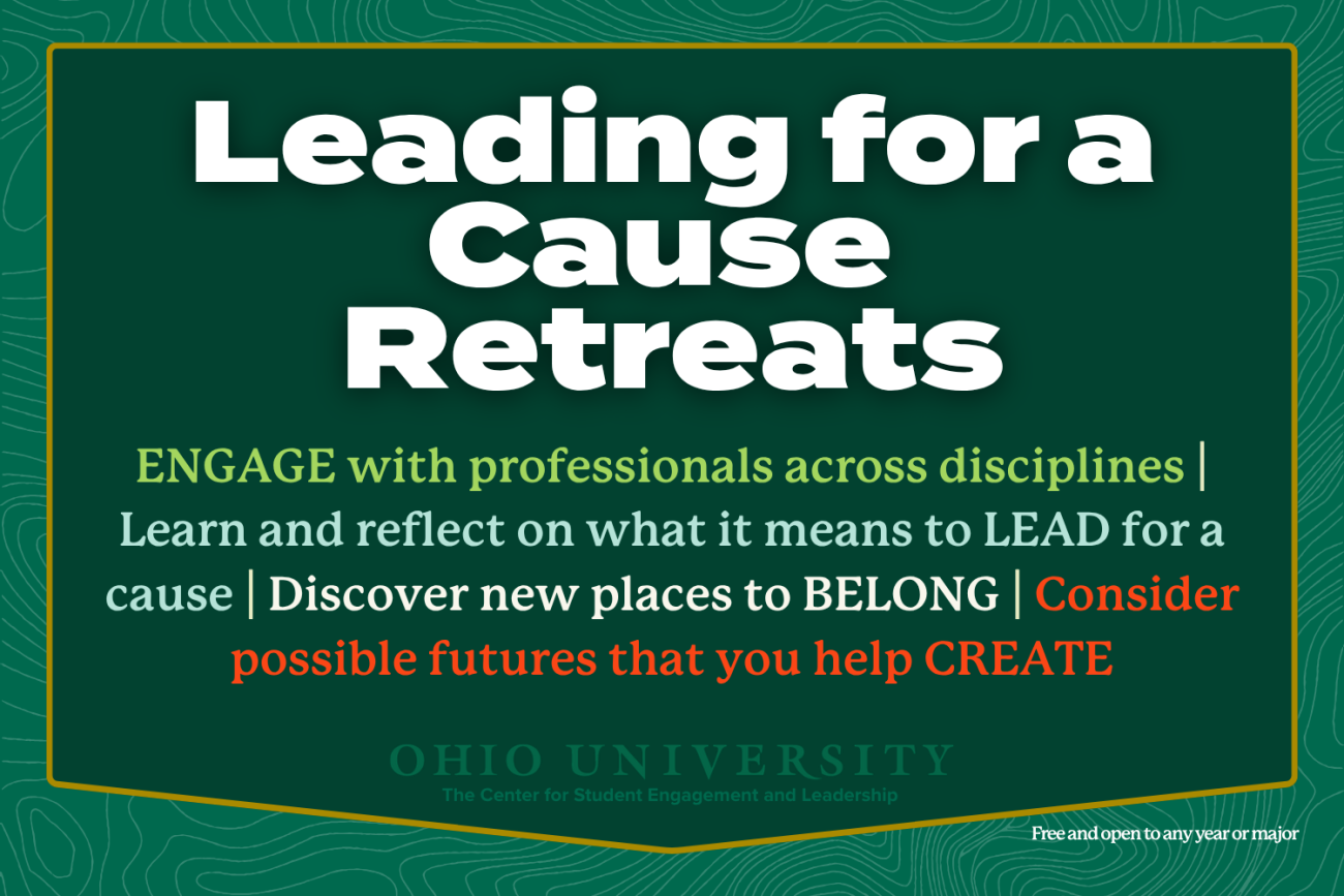 Leading for a Cause retreats - text on image same as other text on page