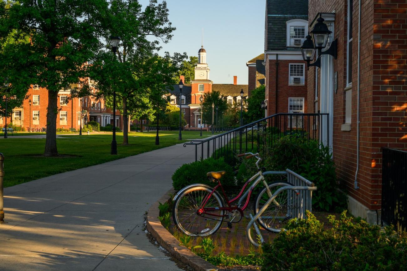 Ohio University's West Green during the summer time
