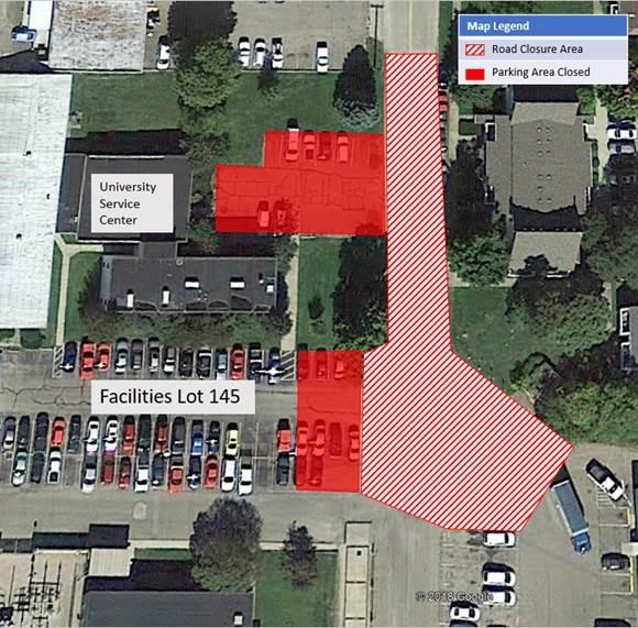 Map Showing road closures