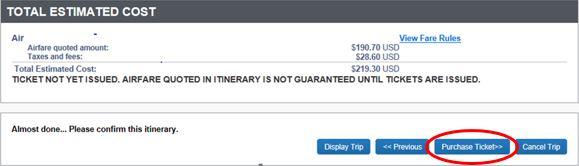 Screenshot of "Purchase Ticket" button
