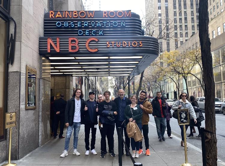 Students outside of NBC studios in NYC