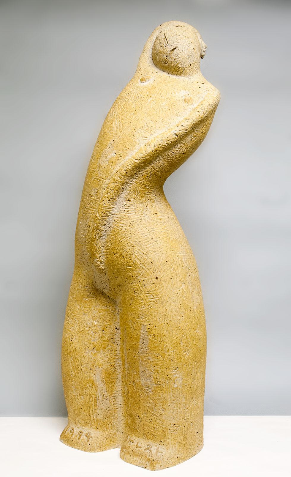 Untitled, 1994, Yoon-Ja Park. stoneware, 37.5 in. x 12.5 in. x 10 in. (95.3cm x 31.8cm x 25.4cm), 94.016.1. Gift of the artist.
