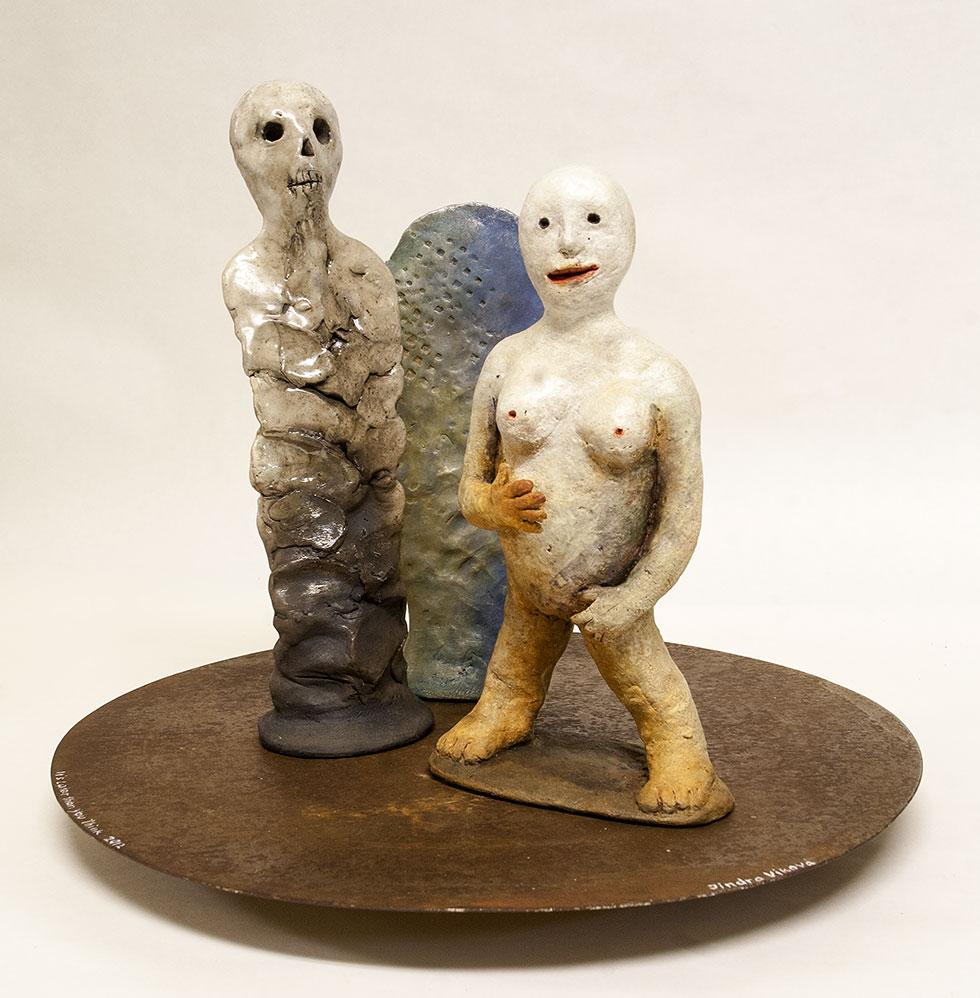 It’s Later Than You Think, 2011, Jindra Vikova, stoneware and glazes, 13.5 in. x 15.25 in. dia. (34.3cm x 38.7cm dia.), 2012.05.09.