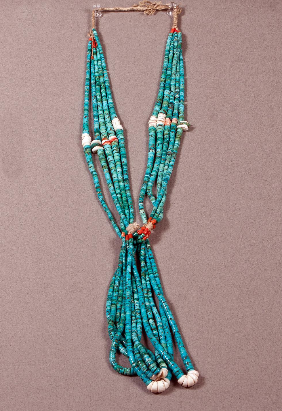 Turquoise Disk Necklace, date unknown, C.A. Wir, 89.016.305. Gift of Edwin L. and Ruth E. Kennedy.