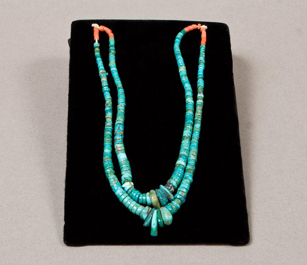 Turquoise Jocla, Date unknown, Maker unknown, 89.016.716. Gift of Edwin L. and Ruth E. Kennedy.