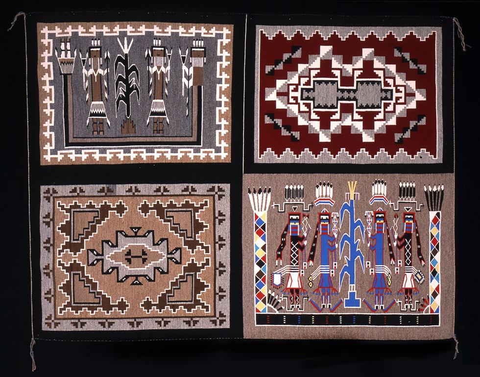 Four-in-One Wall Hanging, 1991, Alberta Thomas, 47.5 x 63in (120.7 x 160cm), 91.023.244. Gift of Edwin L. and Ruth E. Kennedy.
