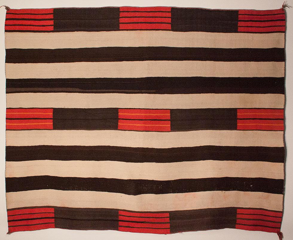 Second Phase Chief Blanket, c.1880-90, unknown weaver, 57 x 71.5in (144.8 x 181.6cm), 91.023.181. Gift of Edwin L. and Ruth E. Kennedy.