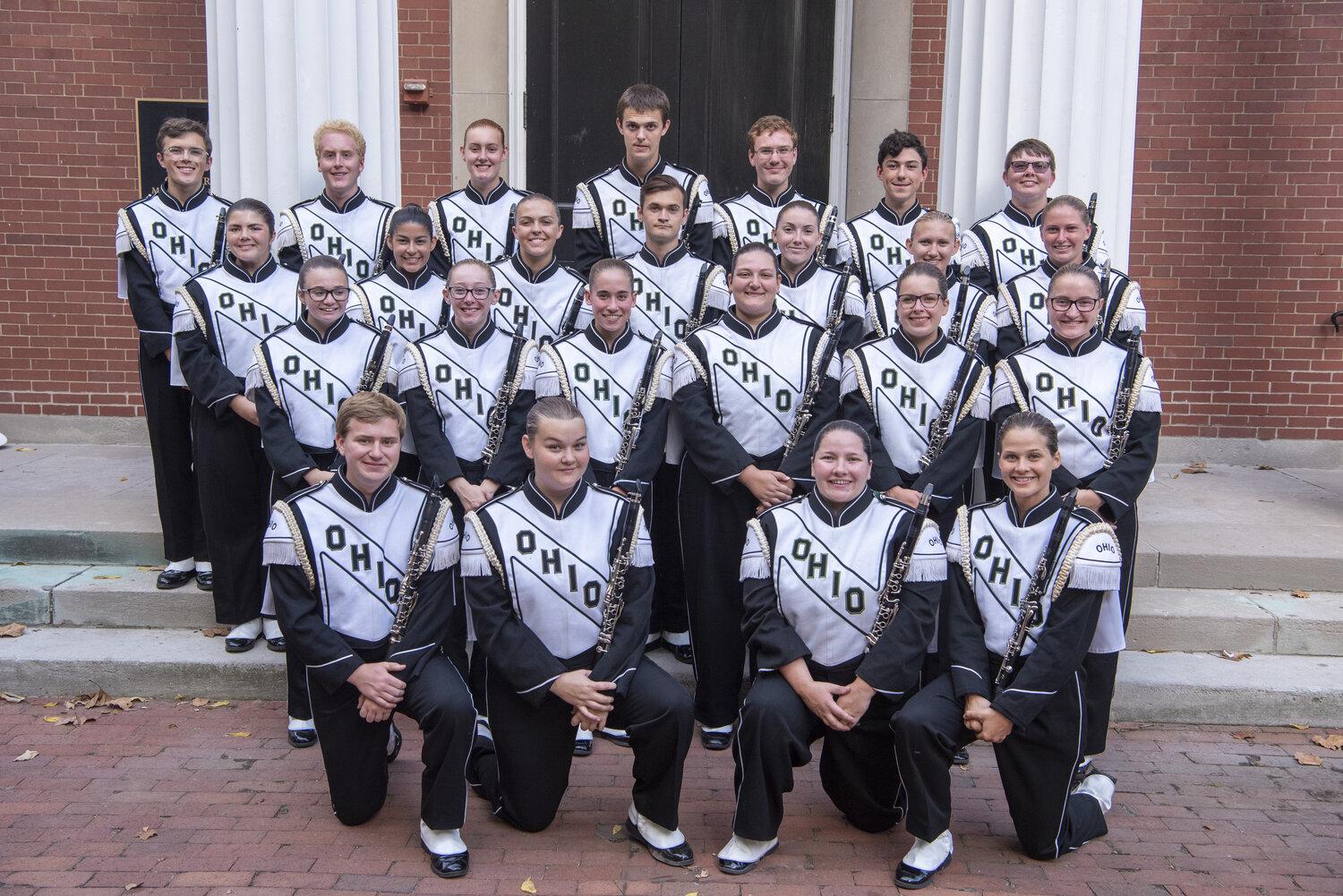 Marching 110 clarinet players