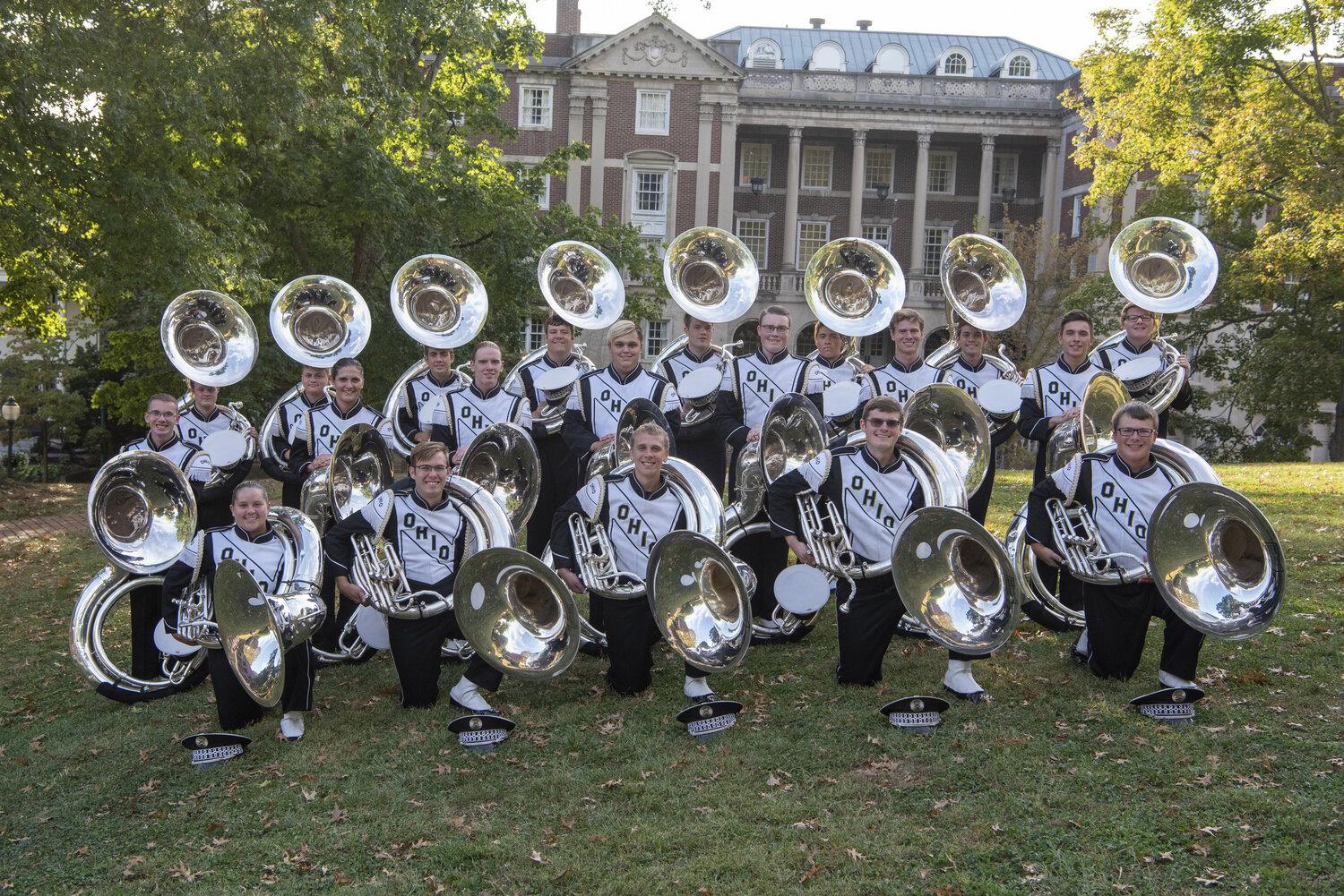 Marching 110 sousaphone players