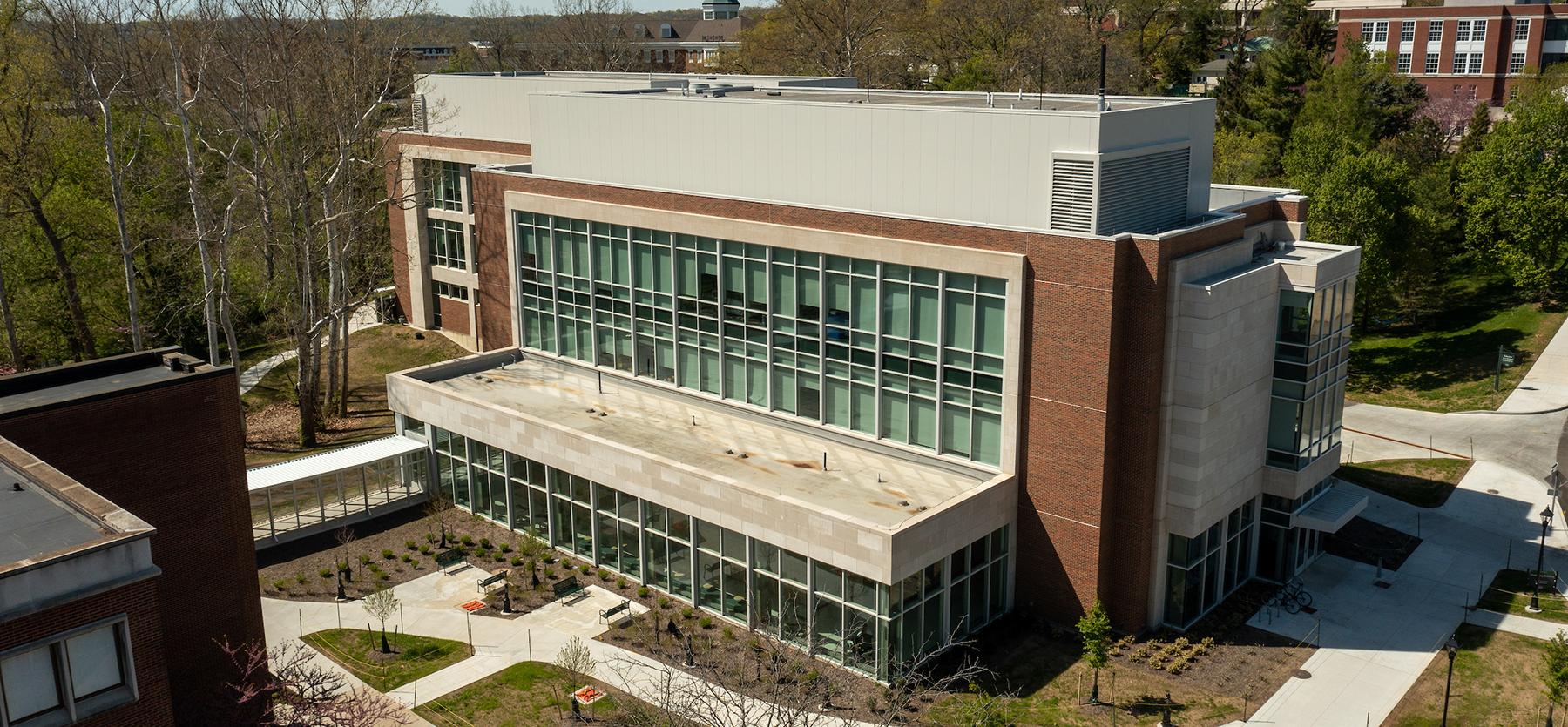 Exterior of the new chemistry building on Ohio University's Athens campus