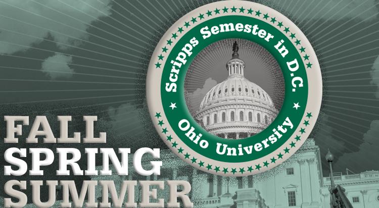 Scripps in DC graphic with Fall, Spring, and Summer terms offered