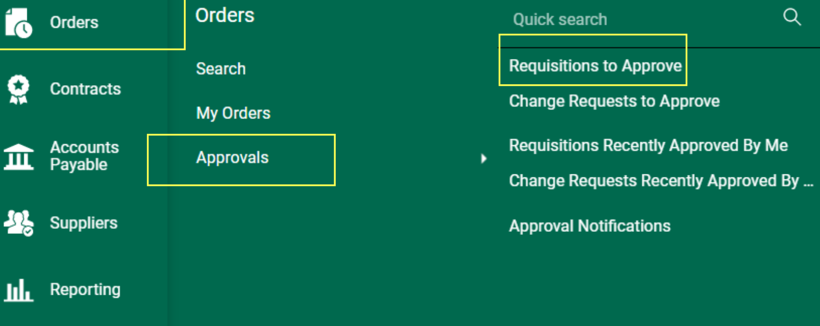 Requisitions to Approve