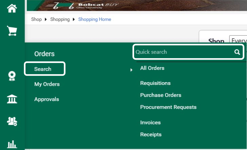 Quick Search text field
