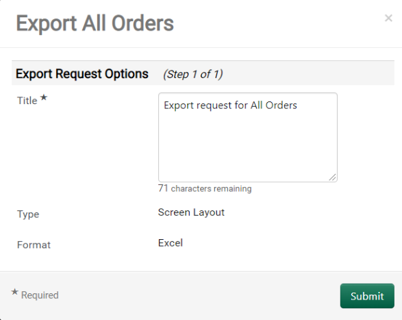 Export All Orders