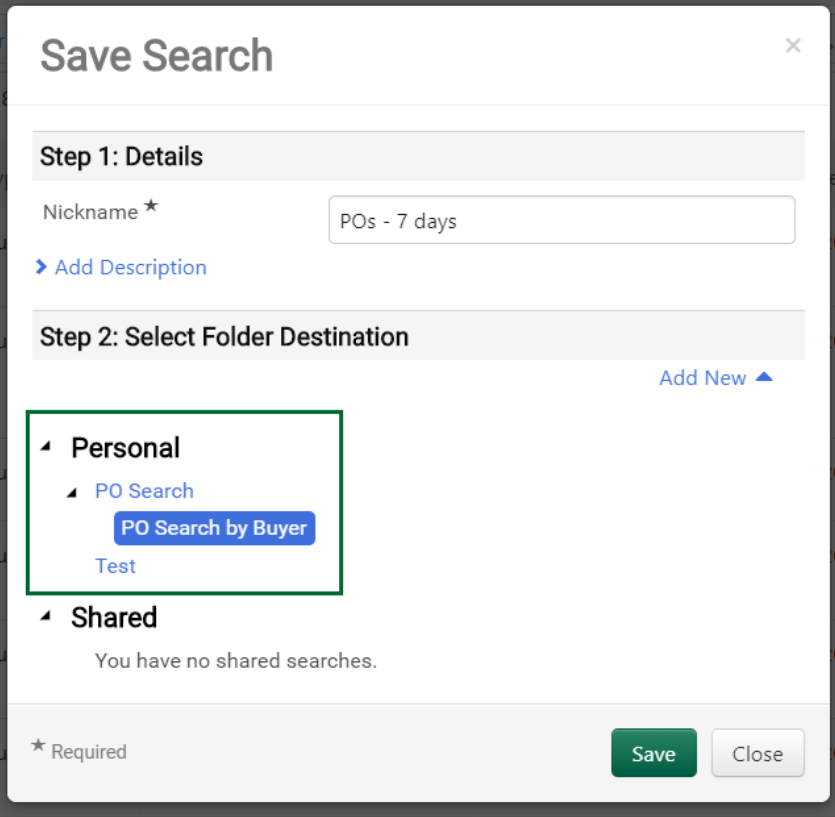 save search