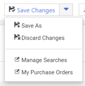 save changes drop down