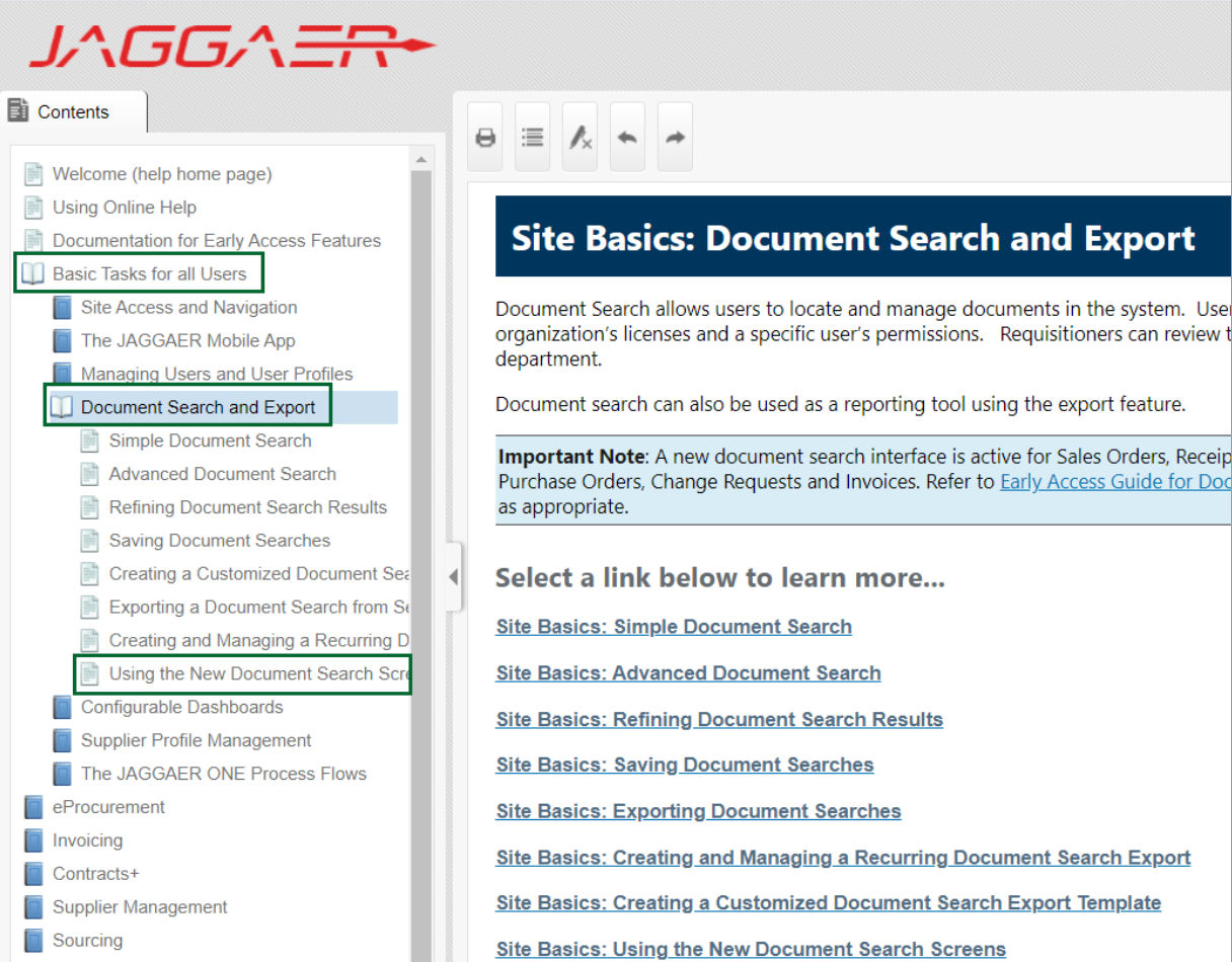 Document Search and Export
