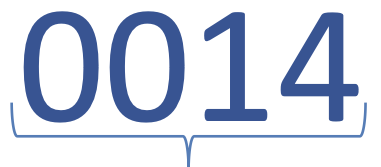 Numbers assigned by Planning Unit