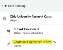 Cardholder Agreement Form Location Ex