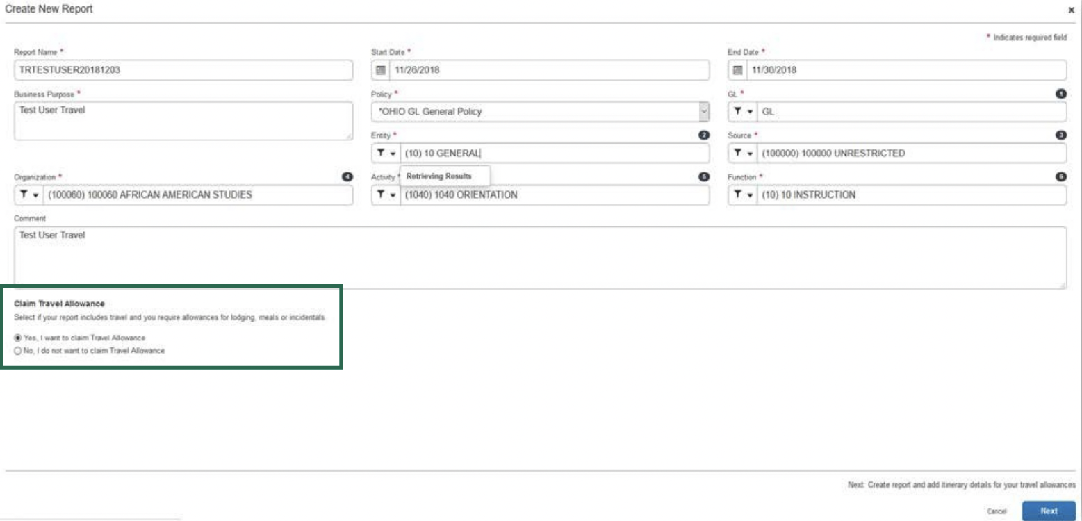 travel allowances - new