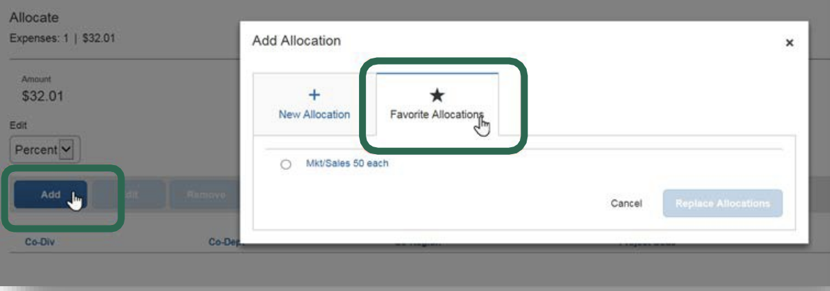 favorite allocations