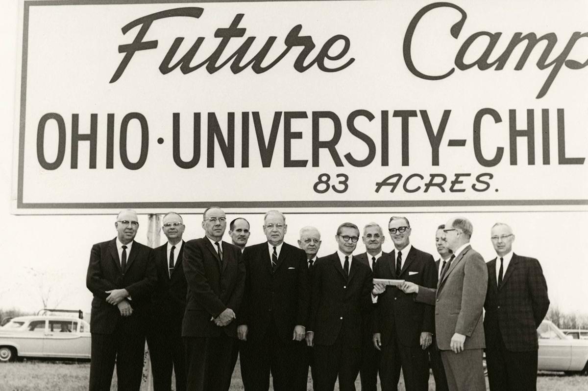 Ohio University Chillicothe future campus site group portrait, 1963
