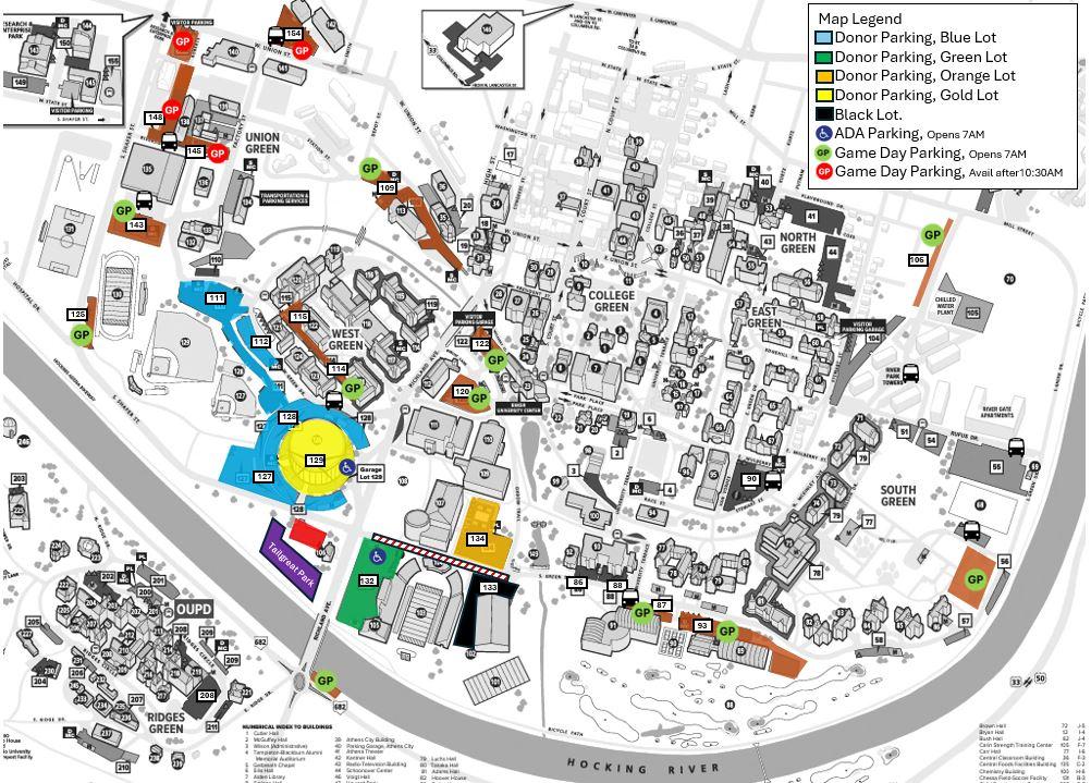 Football Game Day Parking Map