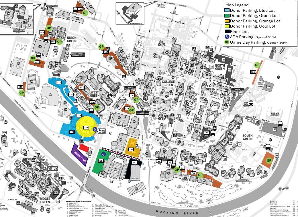 Football Game Day Parking Map