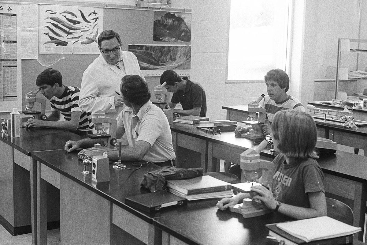 Ohio University Lancaster science lab, 1978