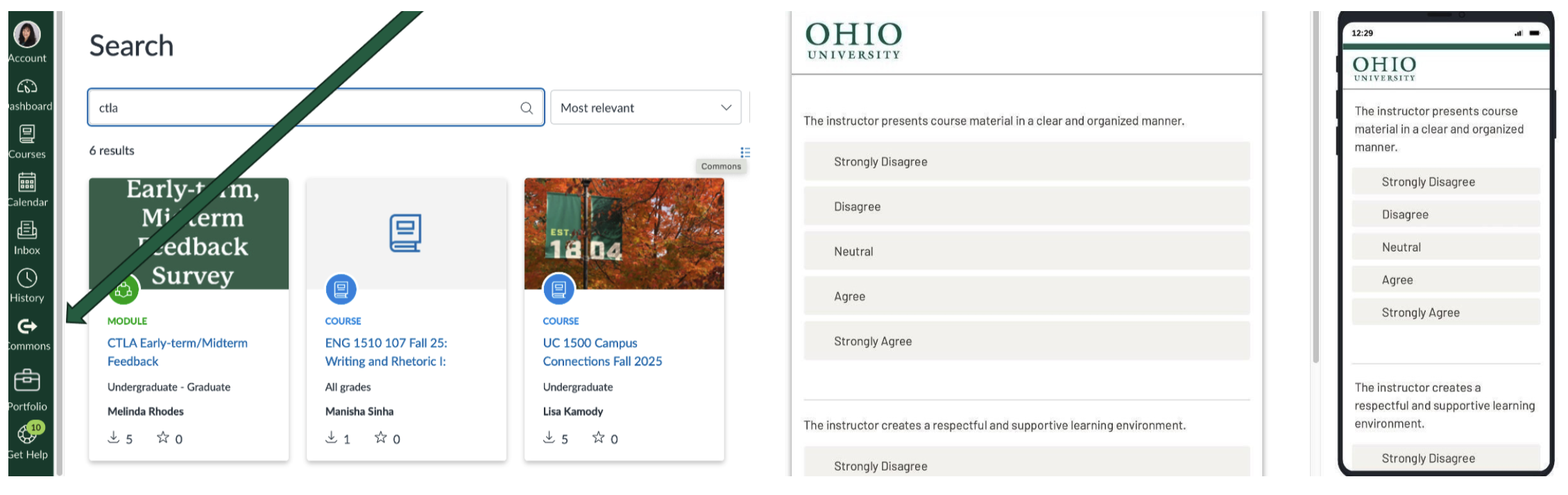 Photo of Canvas and Qualtrics Midterm Survey Locations