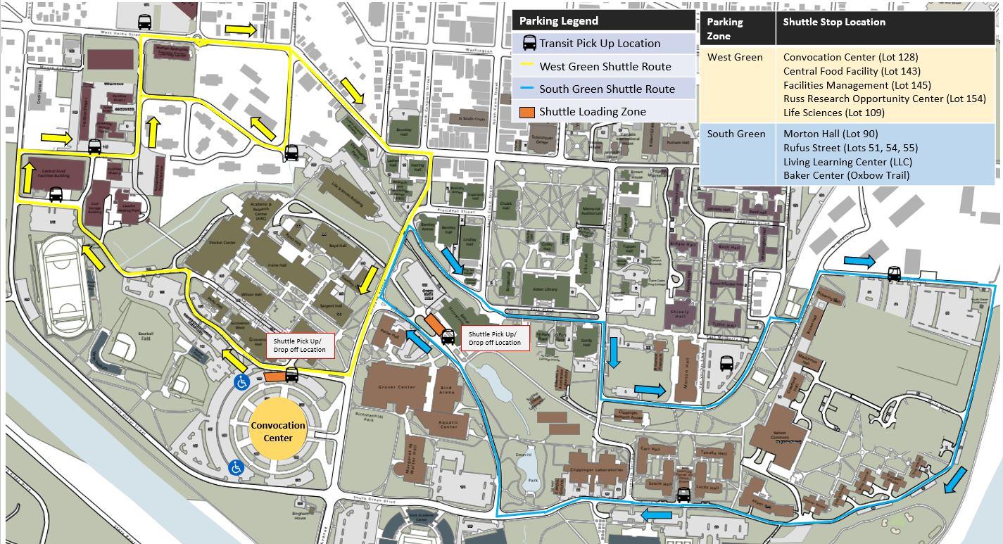 Fall Commencement 25 Transit Map