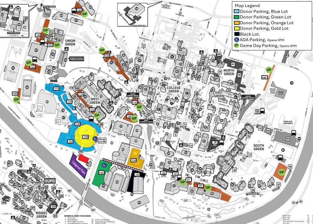 Football Game Day Parking Map