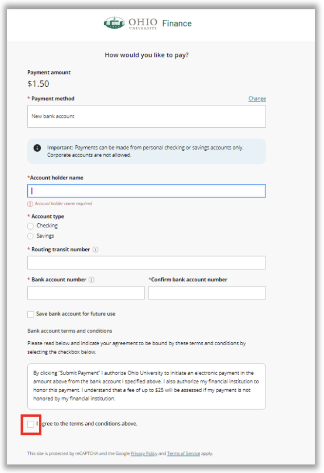 Payment by Electronic Check