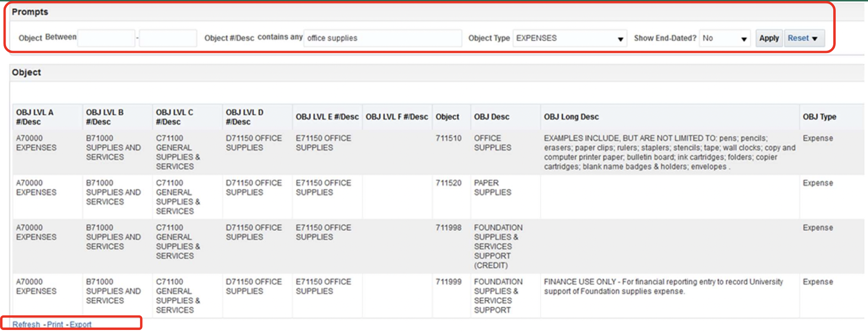 Object Lookup in Use