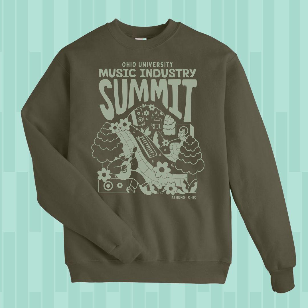 Music Industry Summit green sweatshirt