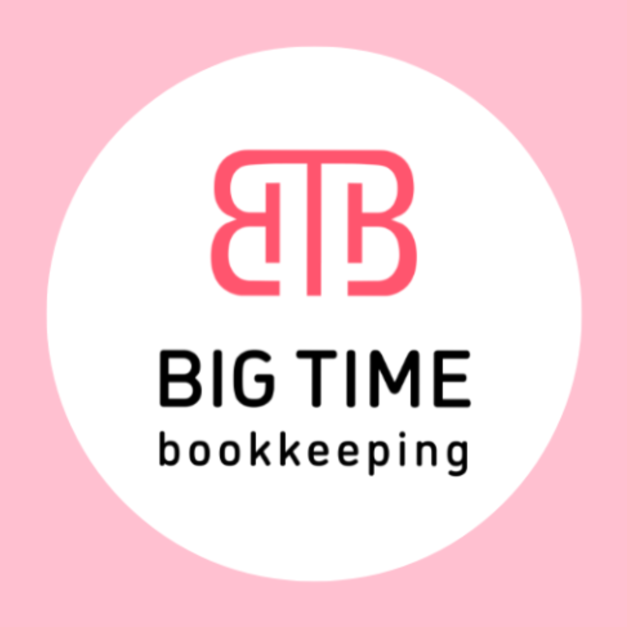 A Logo Image of two B's back-to-back with the text 'big time bookkeeping' below.