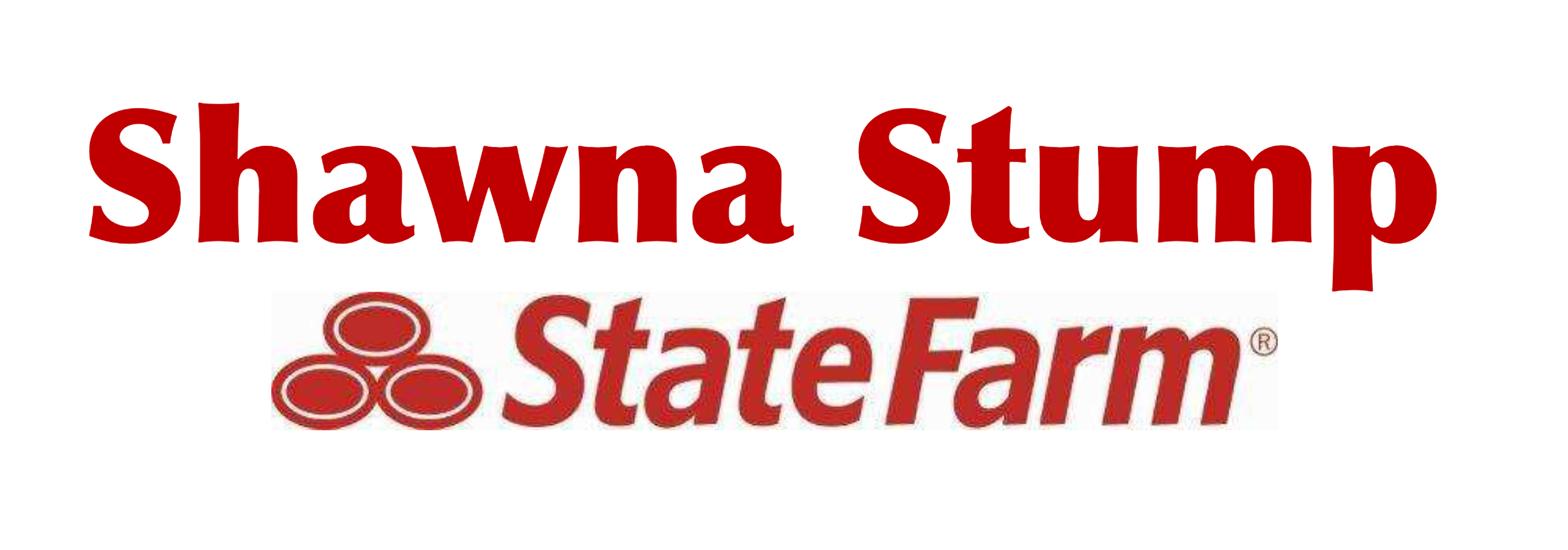 'Shawna Stump' written in red text above the StateFarm logo