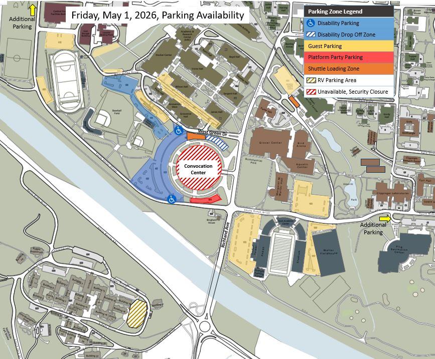 Spring Commencement 26 Friday Parking