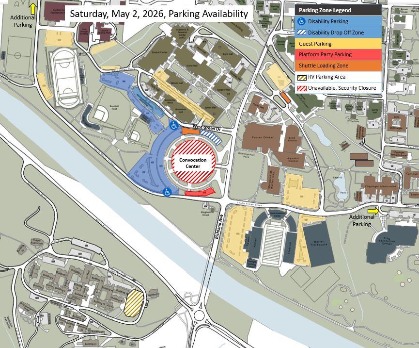 Spring Commencement 26 Saturday Parking