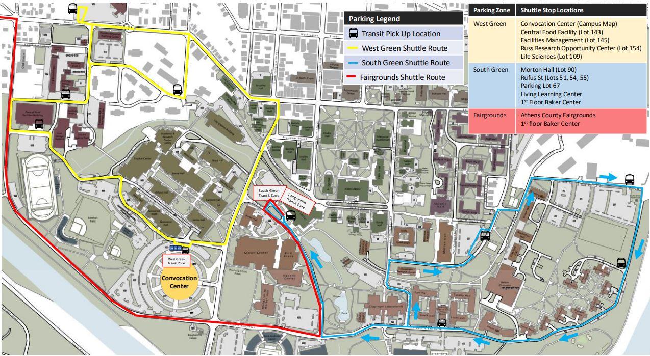 Spring Commencement 26 Transit Map