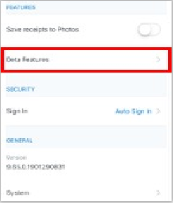 Screenshot example of beta features dropdown