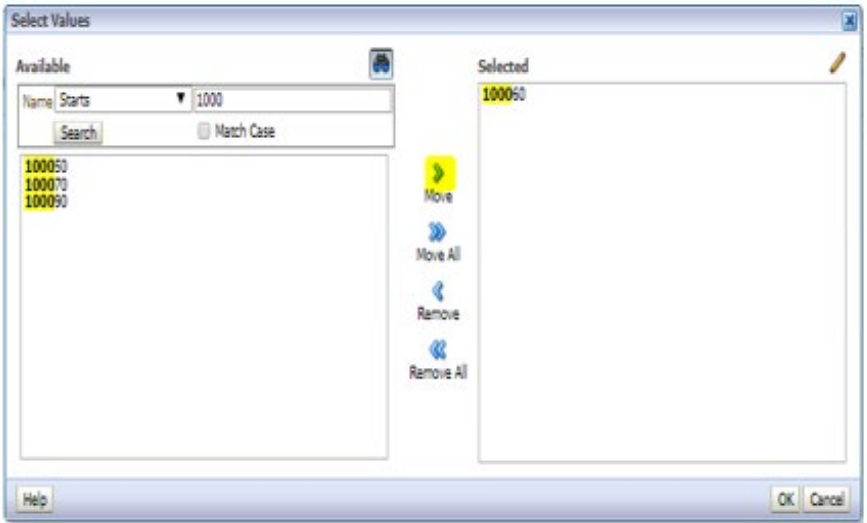 Screenshot of finance look up confirmed search