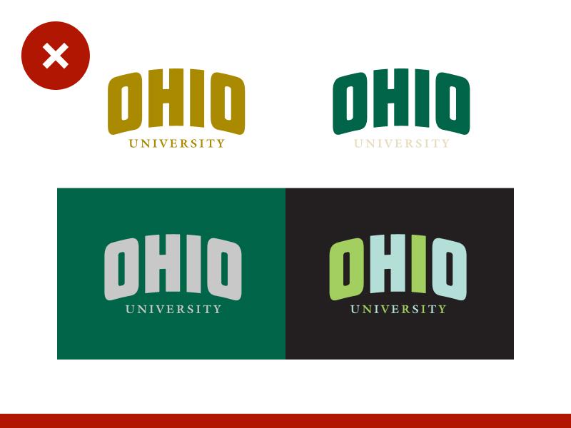 Ohio University Logo - Color Not Acceptable Use